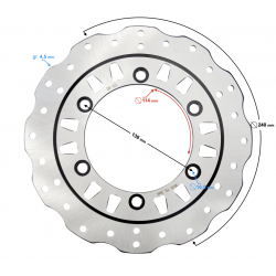 Front brake disc X-trail 125