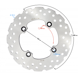 Rear brake disc X-trail 125