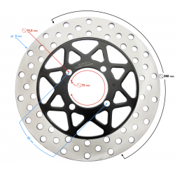Front brake disc HISUN Sector 550