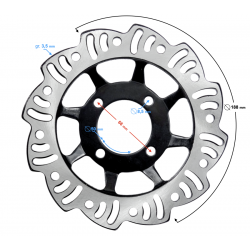 Rear Brake Disc 190mm x 67mm x 50mm Cross 125