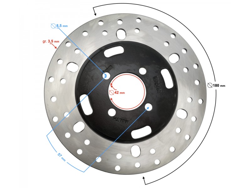 Rear brake disc Pentora