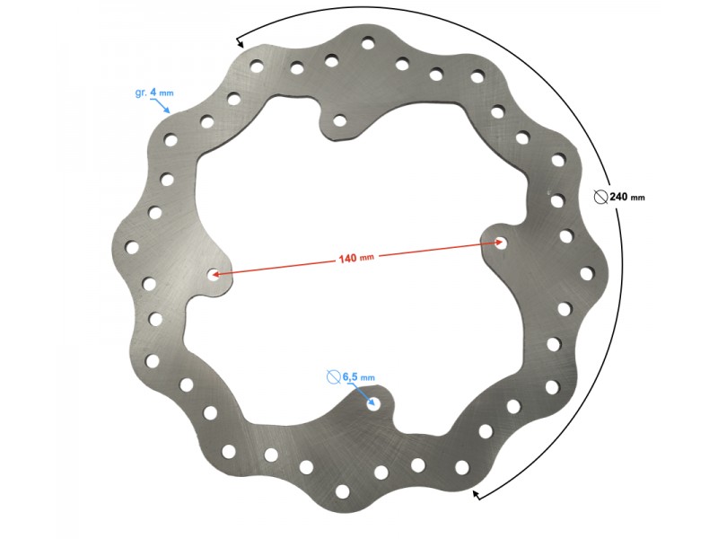 Rear brake disc DB250 MZK