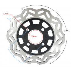 Rear brake disc for Hyper 125 motorcycle