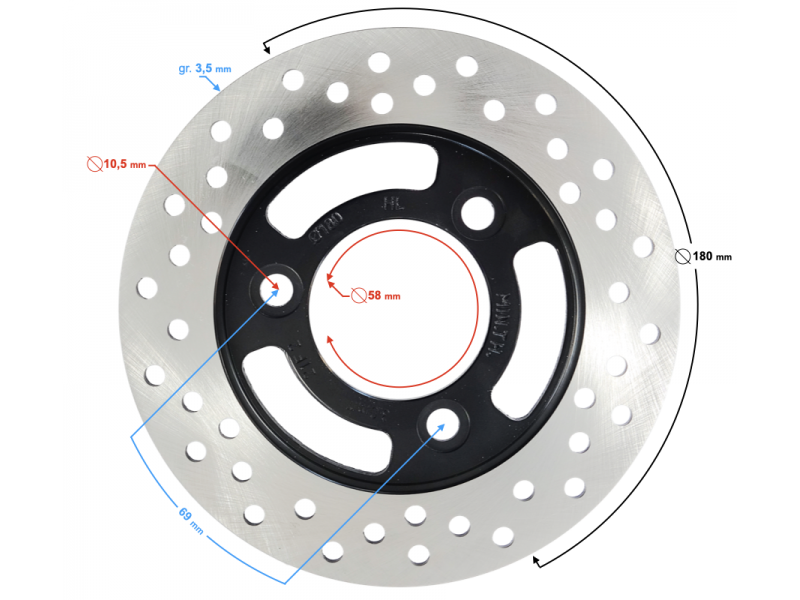 Front and rear brake disc E-MAX ONE/E-MAX LIT-ION