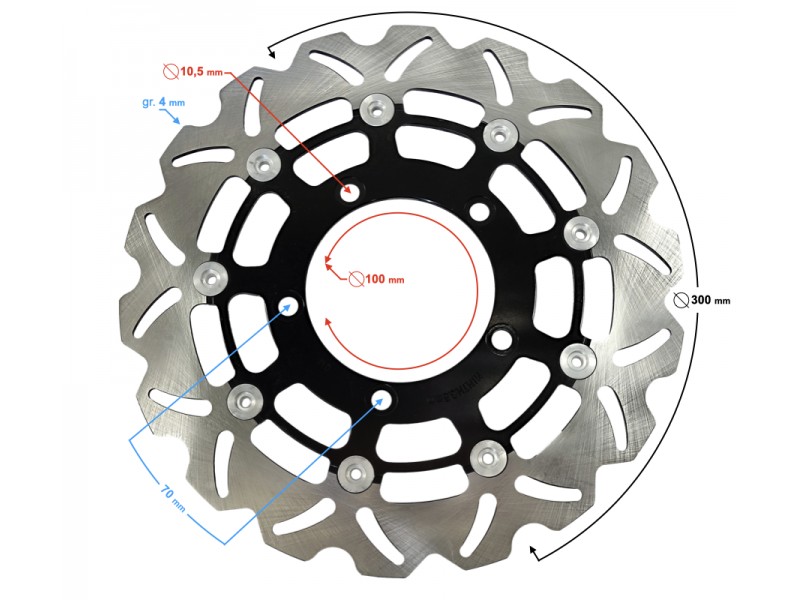 Front brake disc Blade R Front brake disc Blade R