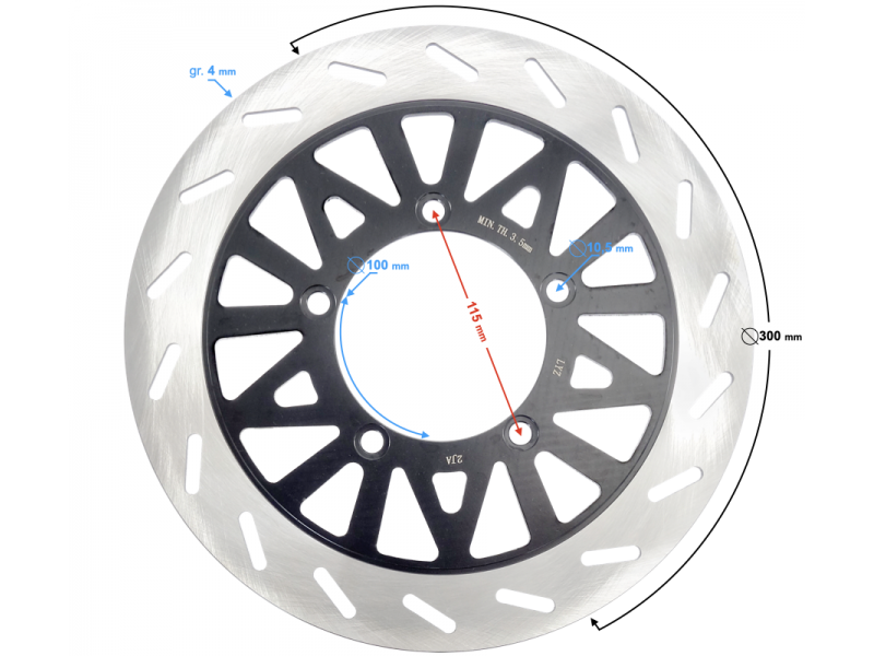 Front brake disc Stratos 125