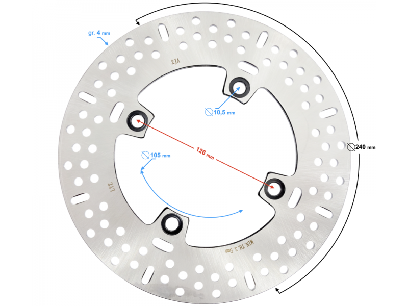 Rear brake disc Stratos 125