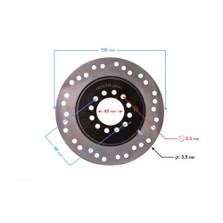 Rear brake disc (190x3.5) ATV Force and Eagle
