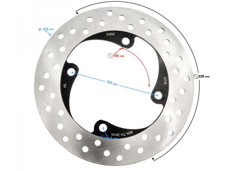 Brake disc rear VOGE SR125 Brake disc rear VOGE SR125