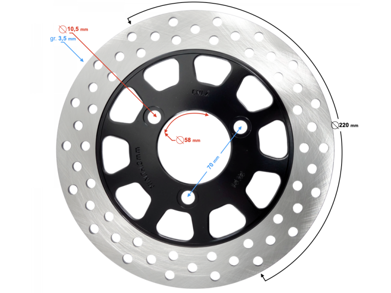 Rear brake disk E8S