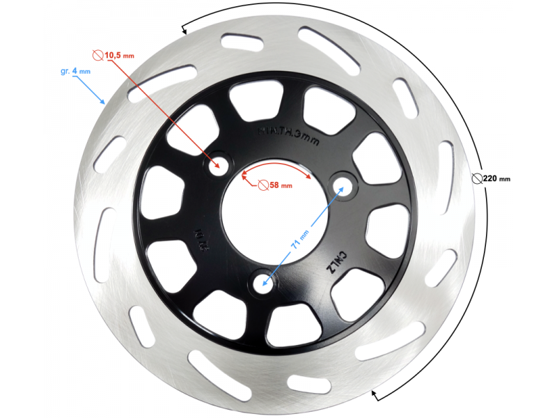 Front brake disc YADEA T2