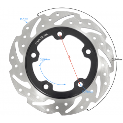 Rear brake disc Coral 125