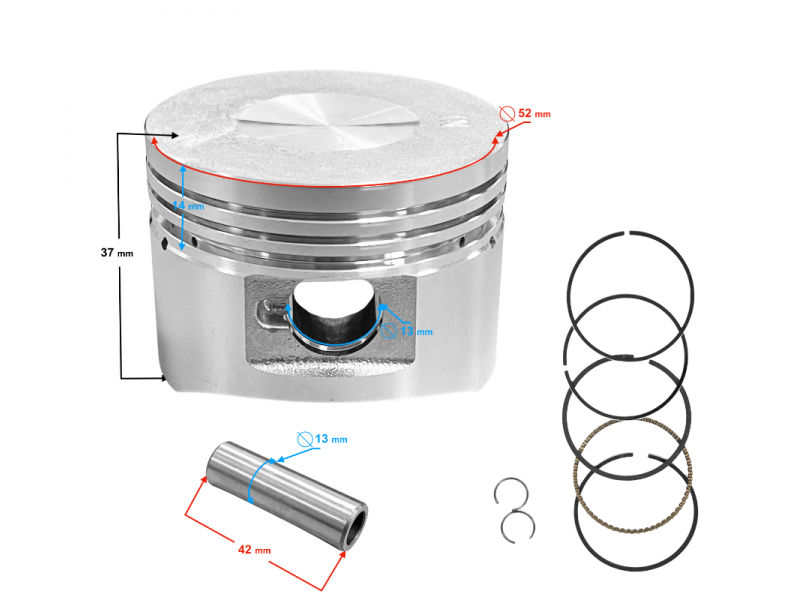 Piston with complete rings NXT125