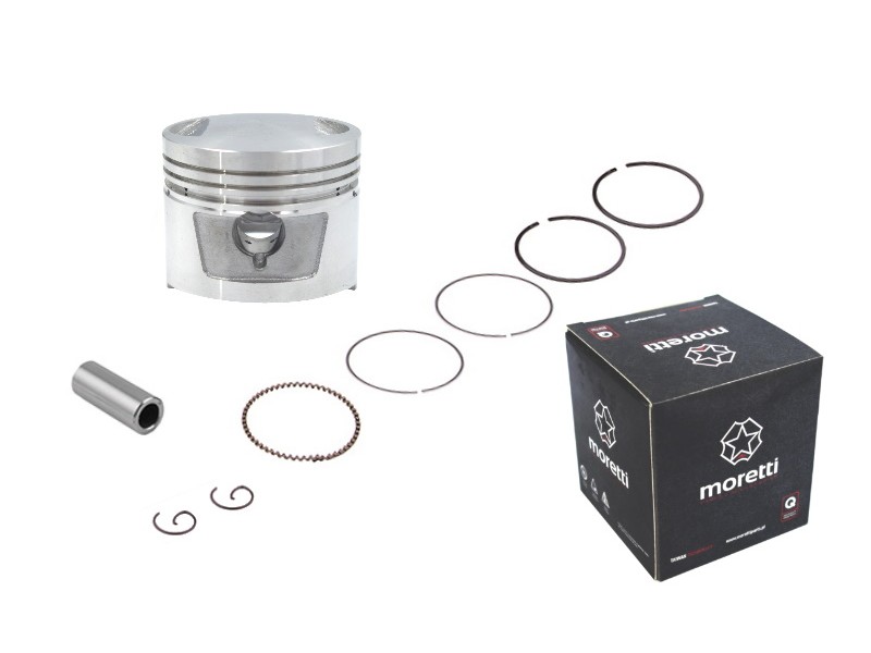 Moretti 150cc piston 4T motorcycle, diameter 62, pin diameter 13, height 23,5, set