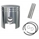 80cc piston for AM6 2T moped with vertical motor, pin 12mm, piston diameter 47mm