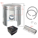 70cc piston 2T scooter, diameter 47, pin diameter 12, height 27, set