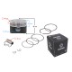 Moretti 125cc piston 4T scooter, graphite, diameter 52,4, pin diameter 15, height 20, set
