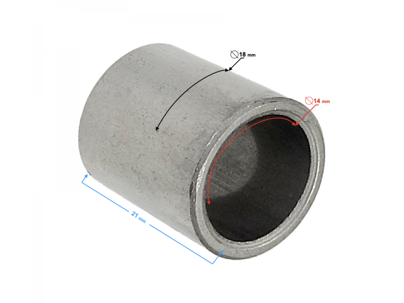 Crescent sleeve (length 21mm, internal diameter: 14mm, external diameter: 18mm)
