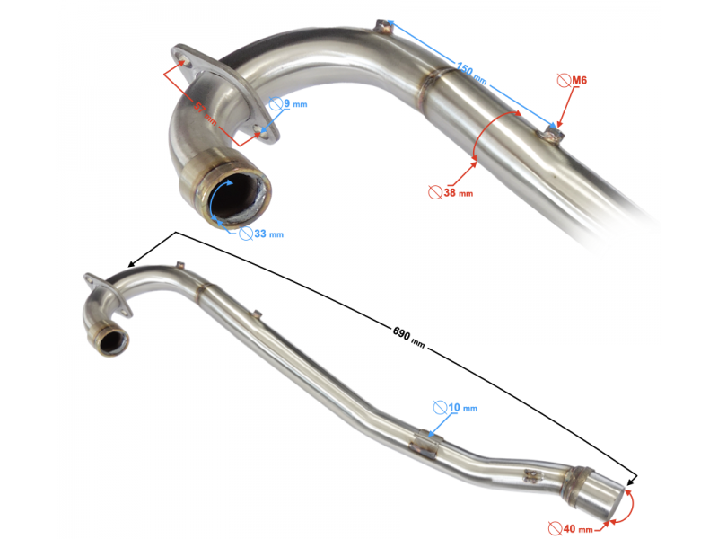 NXT250 L Muffler Manifold