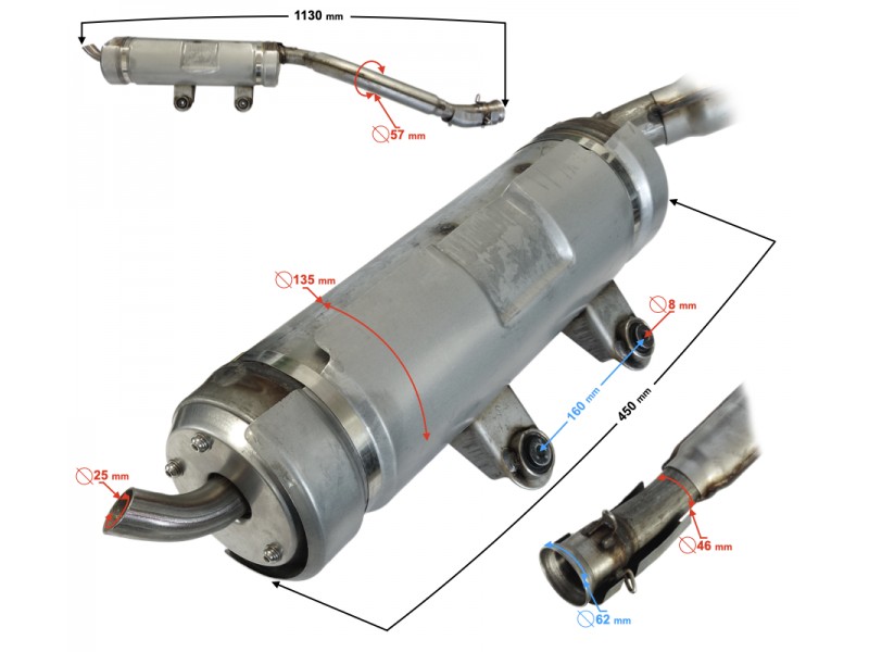Muffler set for Tactic 550