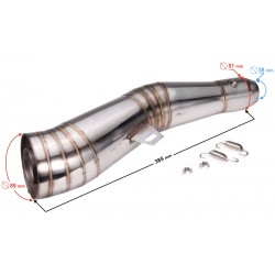 STAL01 Universal tunning muffler (color: steel)