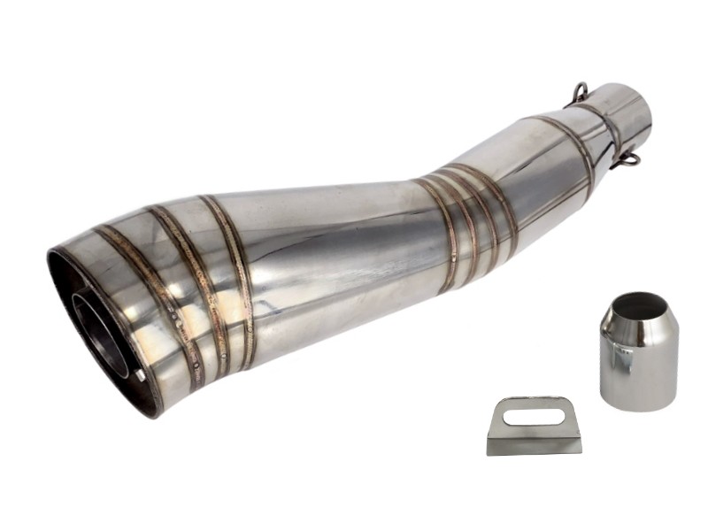 STAL02 Universal tunning muffler (color: steel)