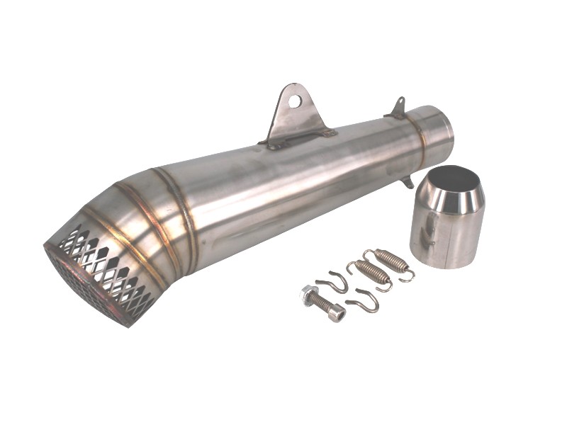 STAL011 Universal tunning muffler (color: titanium)