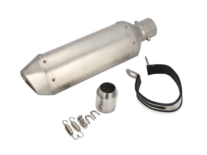 STAL013 Universal tunning muffler (color: titanium)