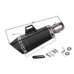 STAL012 Universal tunning muffler (color: black)