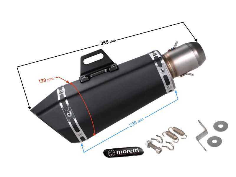 STAL012 Universal tunning muffler (color: black)
