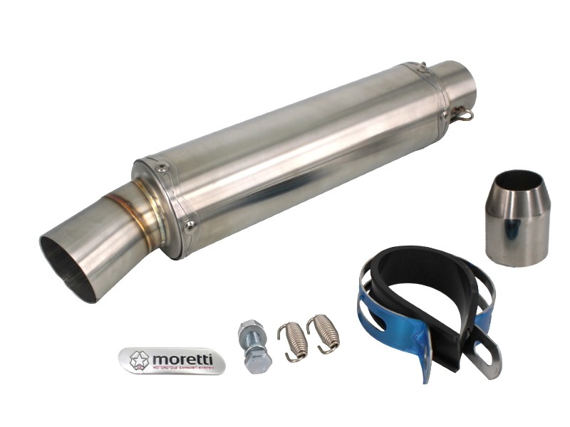 STAL037 Universal tunning muffler (color: titanium)