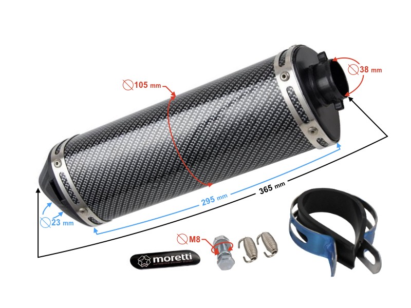 ALUMINIUM05 Universal tunning muffler (color: carbon)