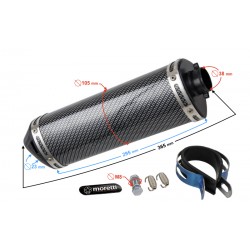 ALUMINIUM05 Universal tunning muffler (color: carbon)
