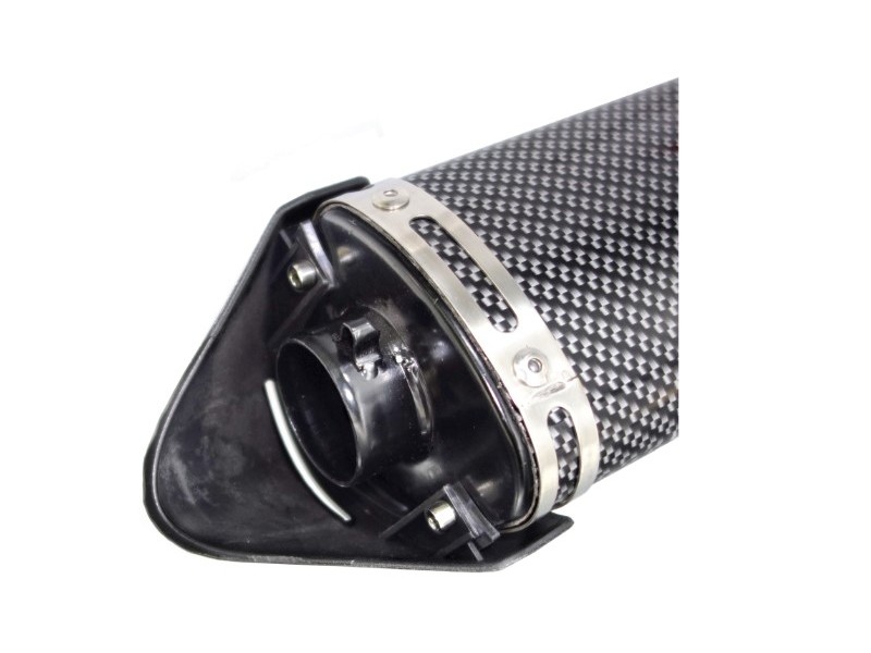 ALUMINIUM06 Universal tunning muffler (color: black)