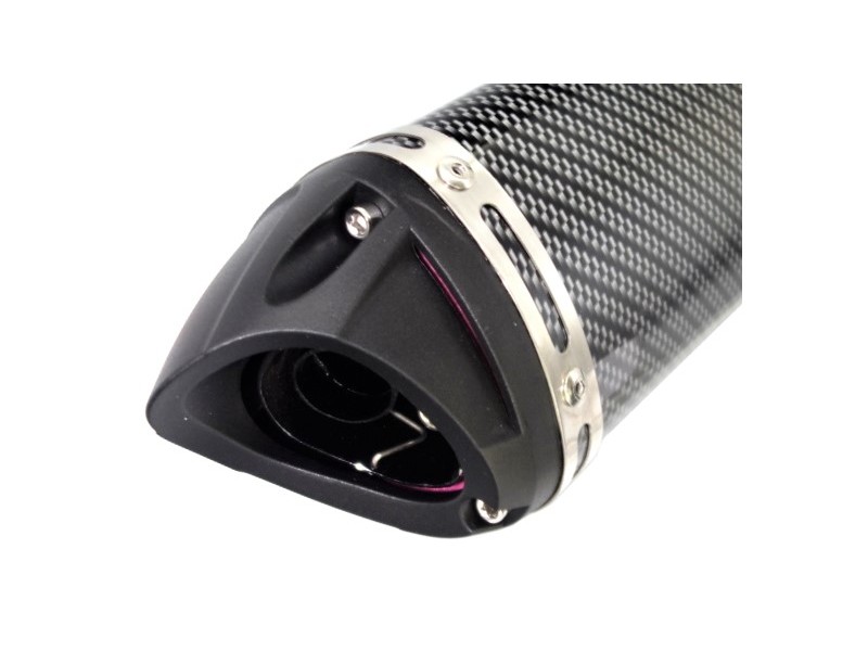 ALUMINIUM06 Universal tunning muffler (color: black)