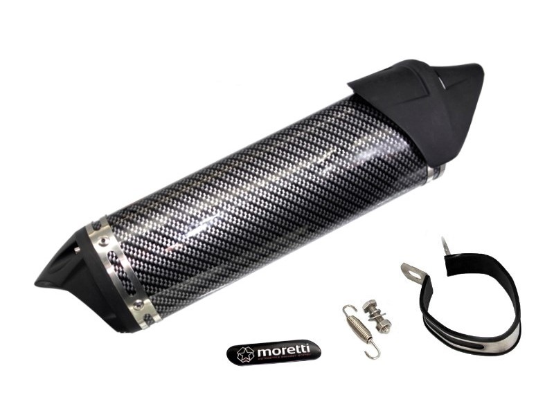 ALUMINIUM06 Universal tunning muffler (color: black)