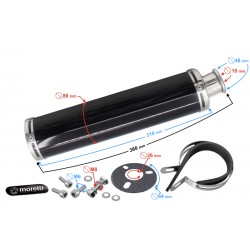 ALUMINIUM03 Universal tunning muffler (color: black)