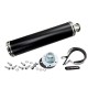ALUMINIUM04 Universal tunning muffler (color: black)
