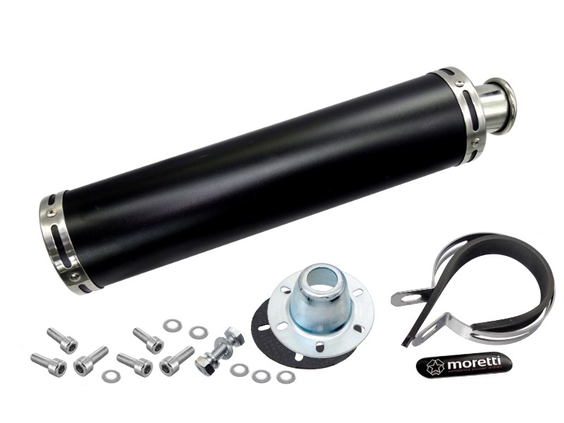 ALUMINIUM04 Universal tunning muffler (color: black)