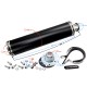 ALUMINIUM04 Universal tunning muffler (color: black)