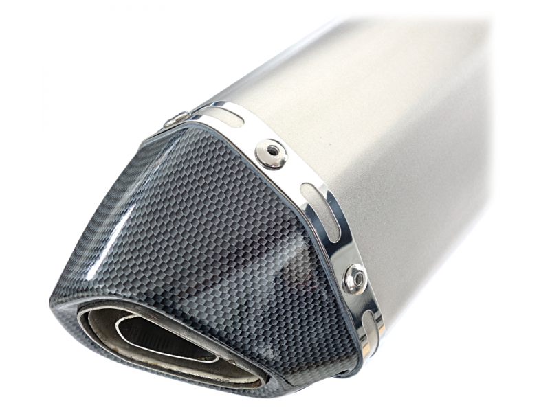STAL013 Universal tunning muffler 370 mm (color: titanium - black ending) STAL013 Universal tunning muffler 370 mm (color: titanium - black ending)