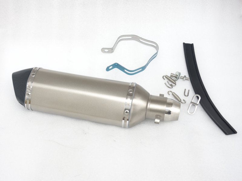 STAL013 Universal tunning muffler 370 mm (color: titanium - black ending) STAL013 Universal tunning muffler 370 mm (color: titanium - black ending)