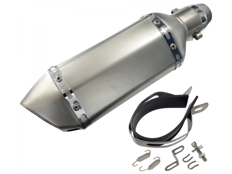 STAL013 Universal tunning muffler 300 mm (color: titanium)