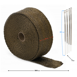 Thermal tape for muffler 5M (TITANIUM) Thermal tape for muffler 5M (TITANIUM)
