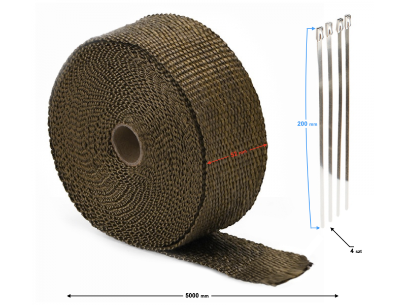 Thermal tape for muffler 5M (TITANIUM)