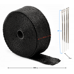 Thermal tape for muffler 5M (BLACK)