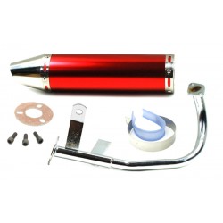 Tunning muffler for 4T scooter - red