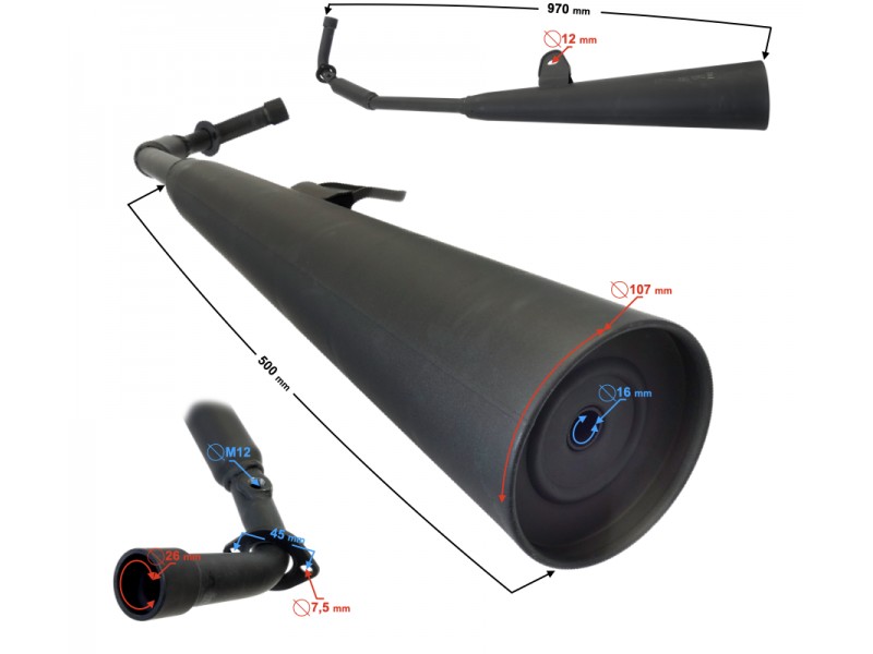 Muffler for Volcano Euro 5 moped