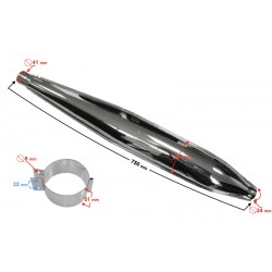 Muffler for WSK125, chrome