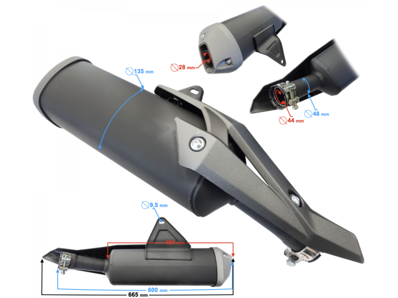 Muffler - rear part VOGE 300 DS. Muffler - rear part VOGE 300 DS.